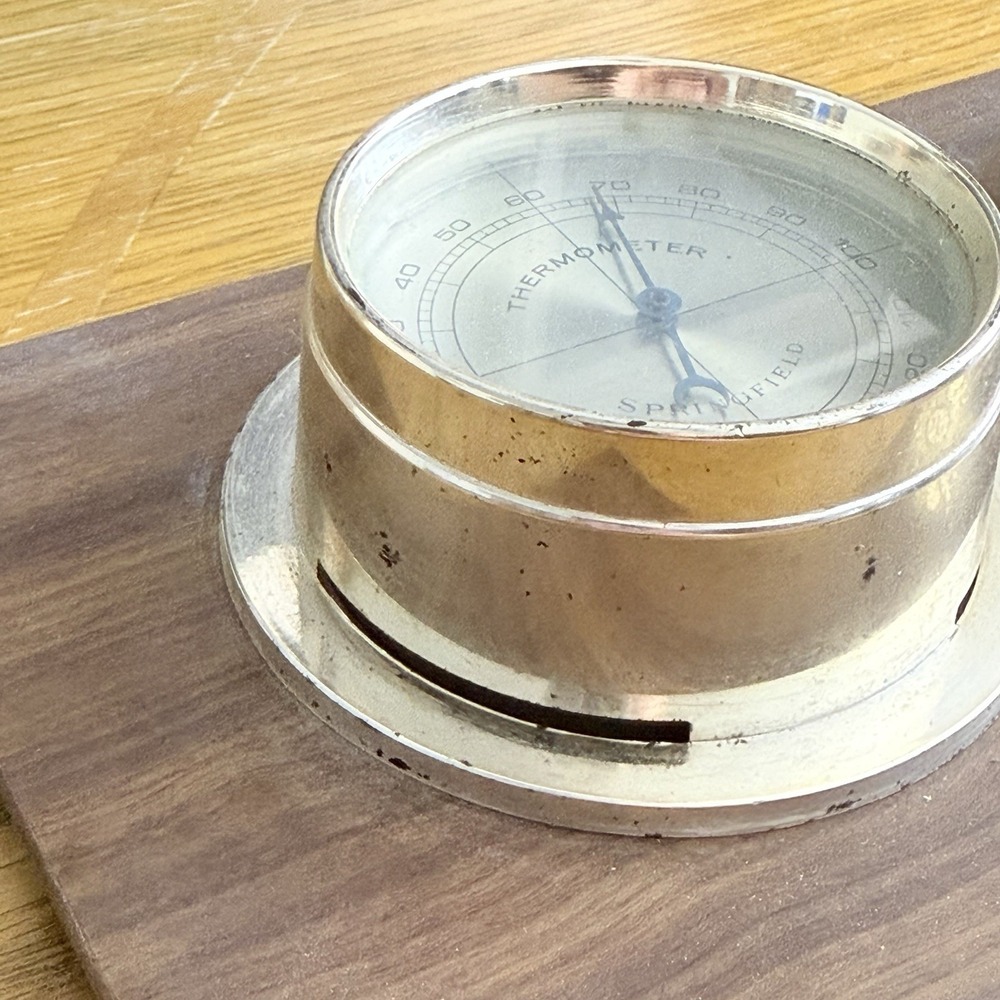 Vintage Springfield Thermometer Hygrometer Wall Mount Weather Station USA - Picture 8 of 10
